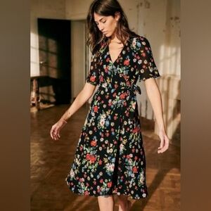 Sezane Courtney Wrap Dress